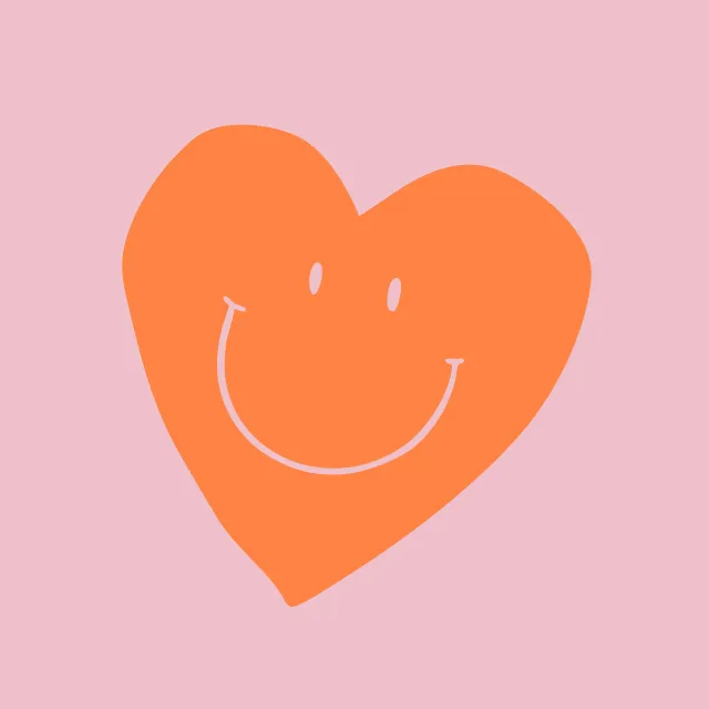 Kissen Smile Heart Rosa