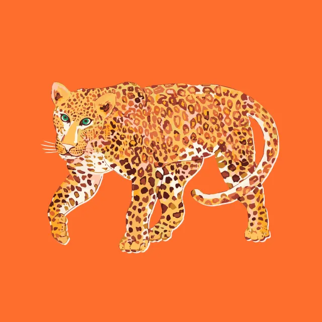 Kissen Jungle Leopard orange
