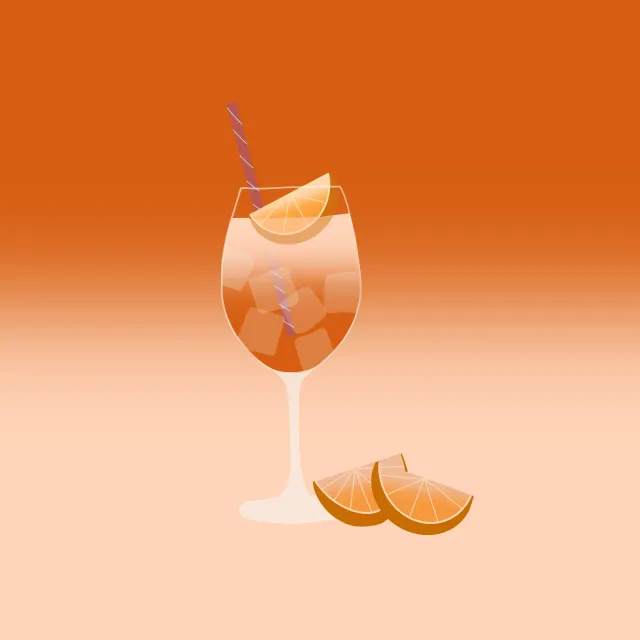 Sitzkissen Spritz Verlauf Orange