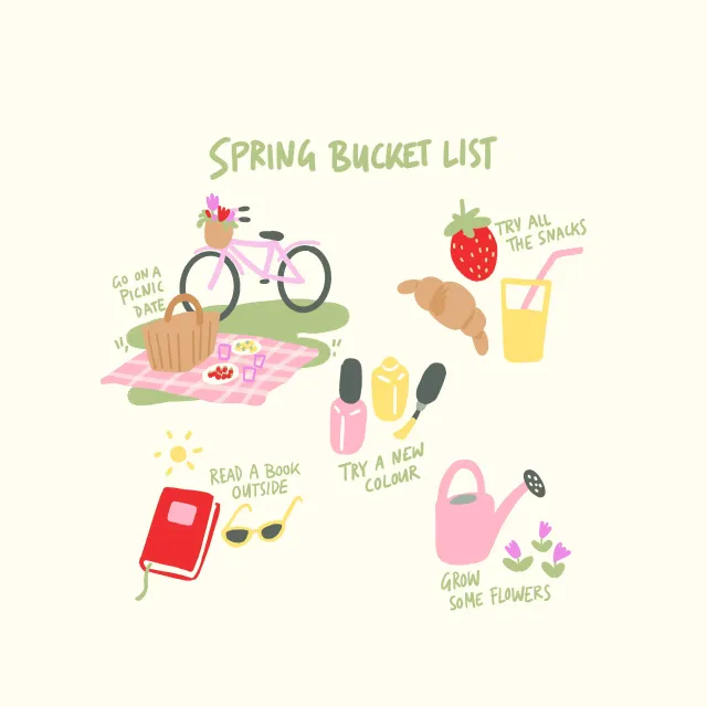 Kissen Spring Bucket List