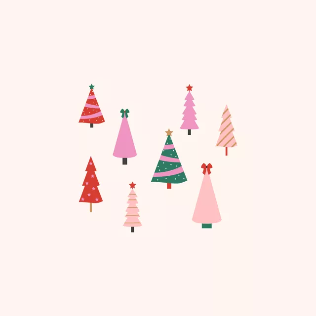 Tischset Weihnachtswald bunt