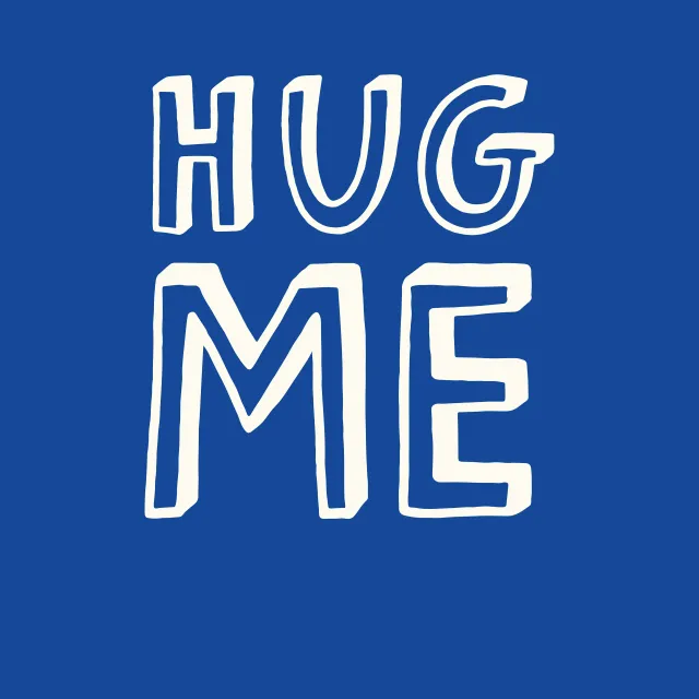 Kissen Hug Me Wendekissen Blau