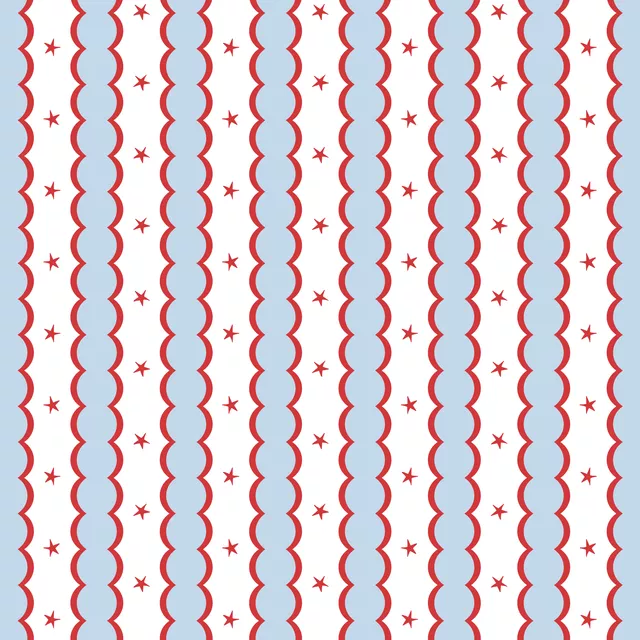 Tischdecke festive stripes - red