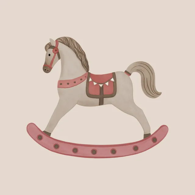 Kissen Schaukelpferd
