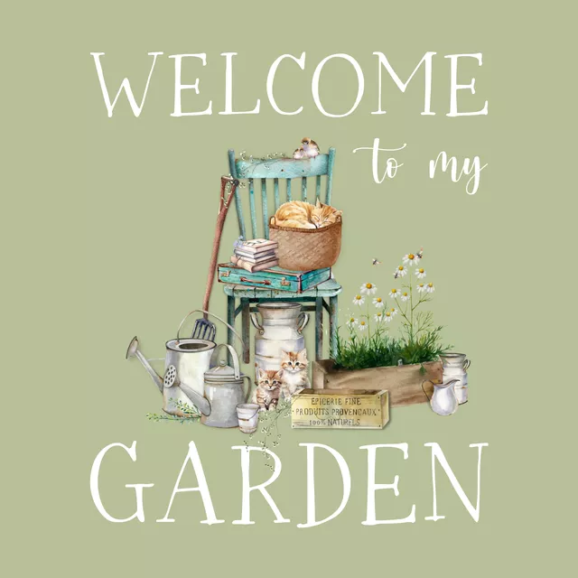 Kissen Garten Liebe Grün Cottage