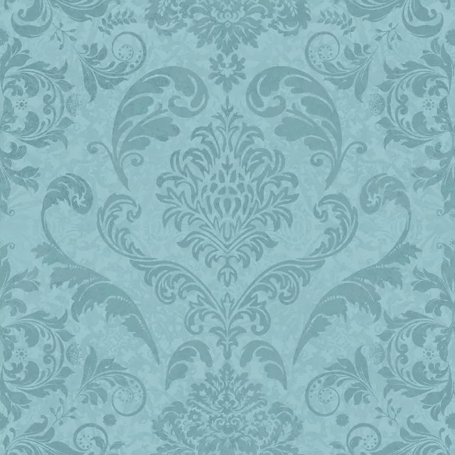 Kissen Vintage Damask Teal