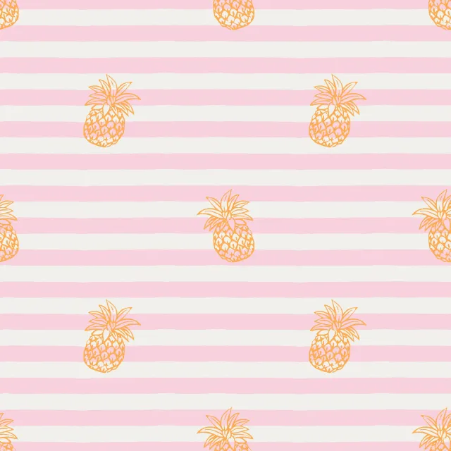 Bankauflage Ananas gestreift rosa