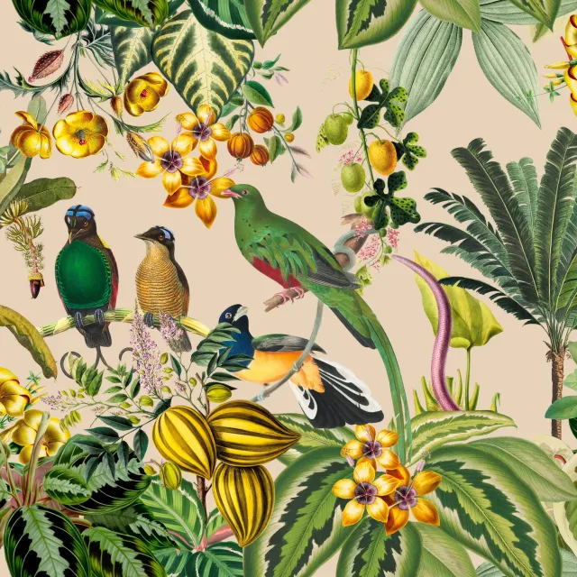 Servietten Exotischer Dschungel beige