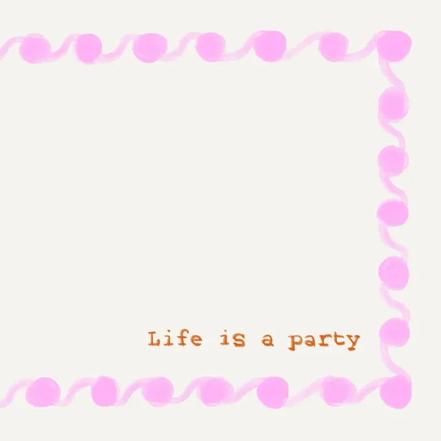 Tischset Life is a party Punkterand