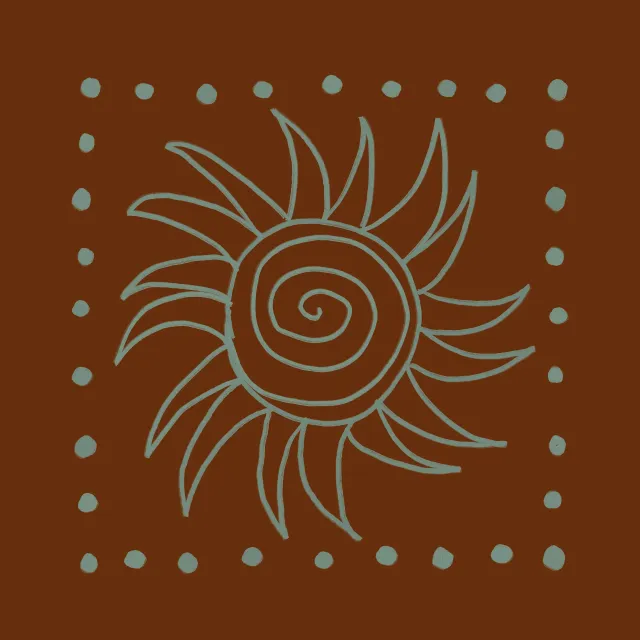 Kissen Spanish Swirl Sun Burgundy