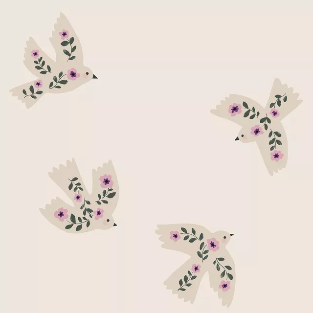 Kissen Vögel Muster