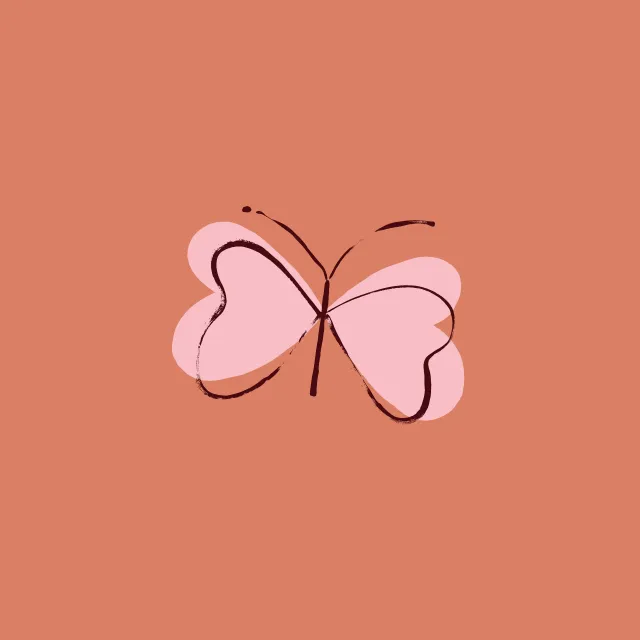 Tischset Love Butterfly hellbraun