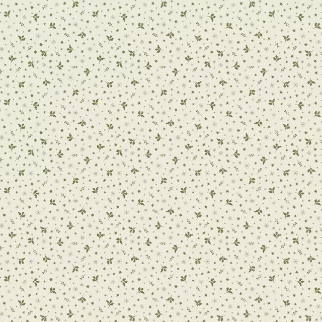 Tischläufer Weihnachtsblätter Weiss Grün