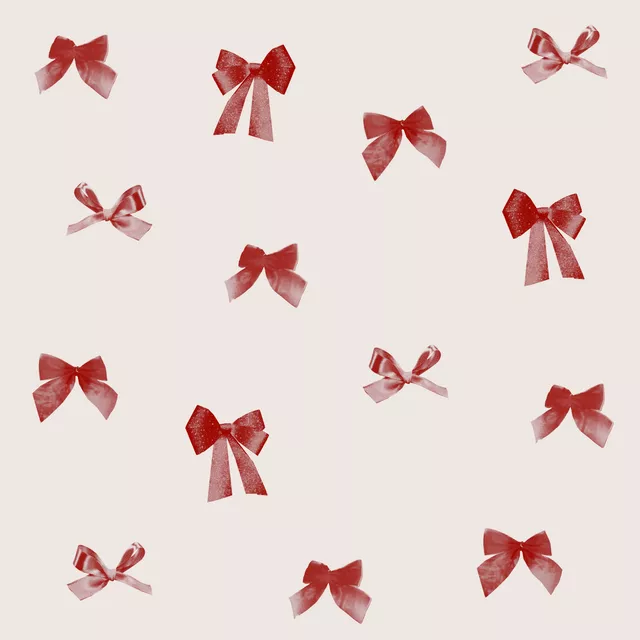 Geschirrtuch Schleifen Pattern Rot