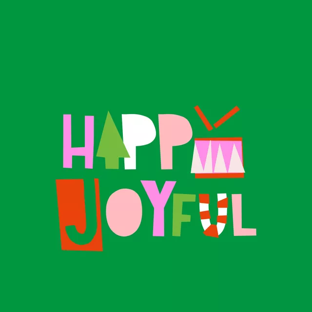 Geschirrtuch Happy Joyful Christmas