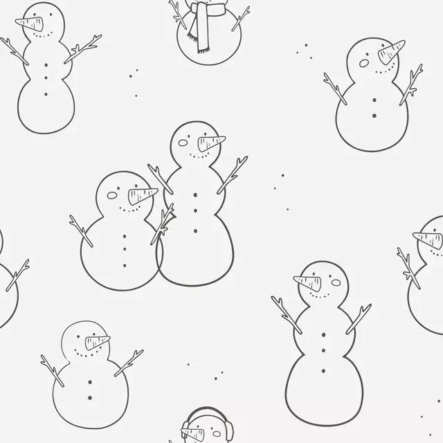 Tischset Snowman Pattern