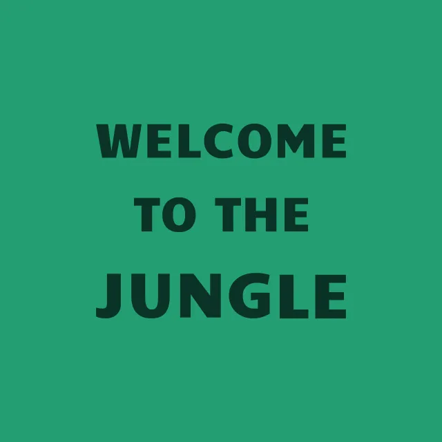 Kissen Welcome to the Jungle green
