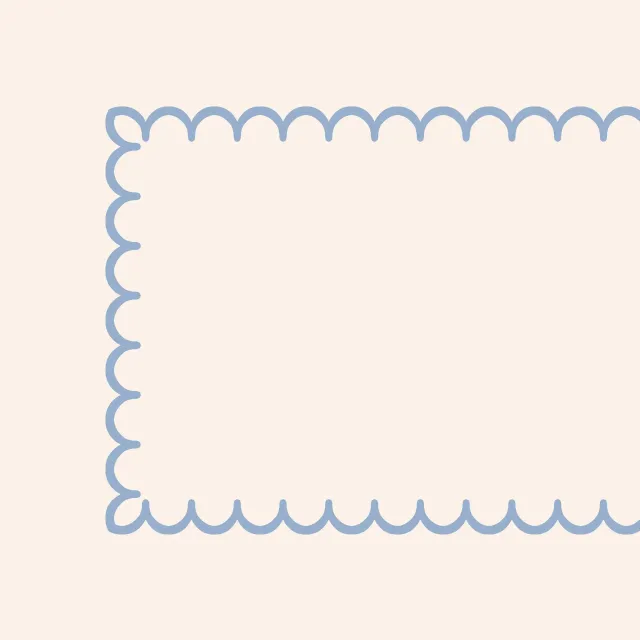 Tischset Scandi Folk Blumen Blau