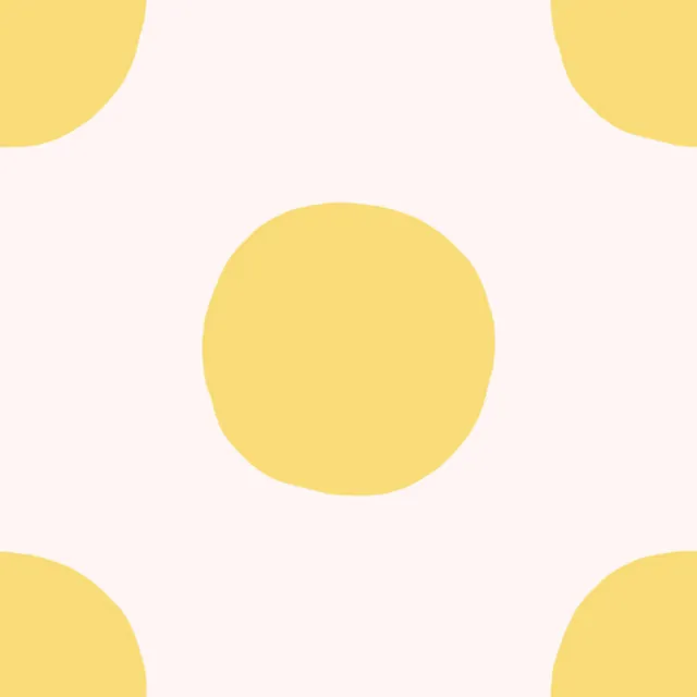 Dekovorhang Punkte Gelb & Weiß