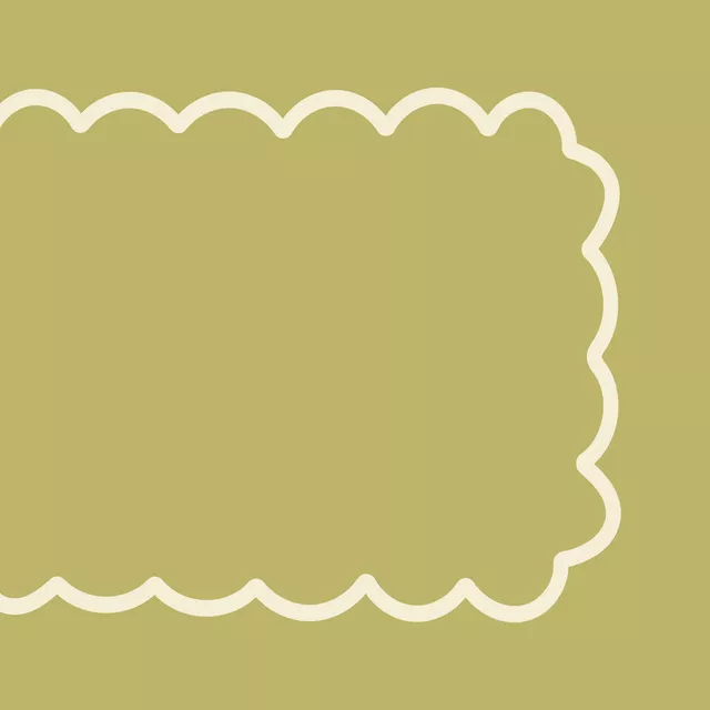 Tischset Wellenrand Green Beige
