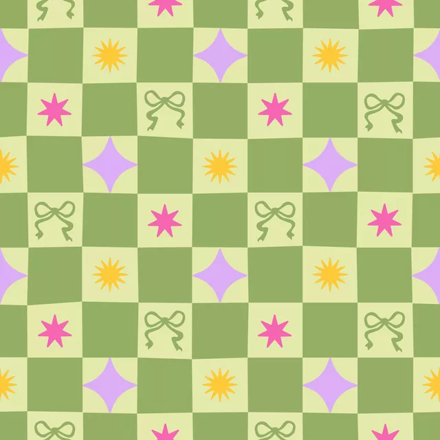 Tischdecke Christmas Chess Pattern green