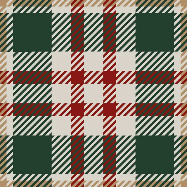 Raffrollo Tartan Plaid tannengrün