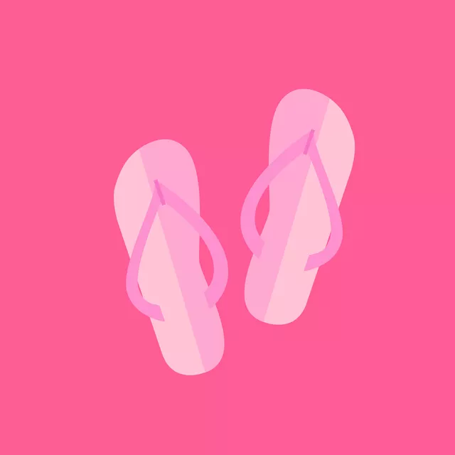 Kissen Pink Summer Flip Flops