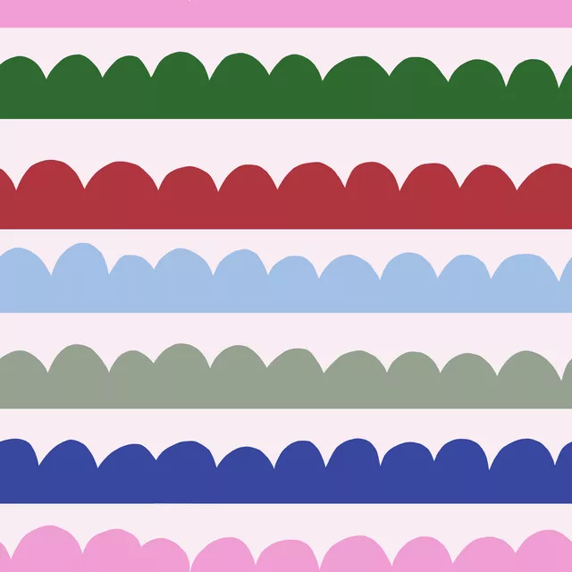 Tischläufer Wintermuster auf hellrosa