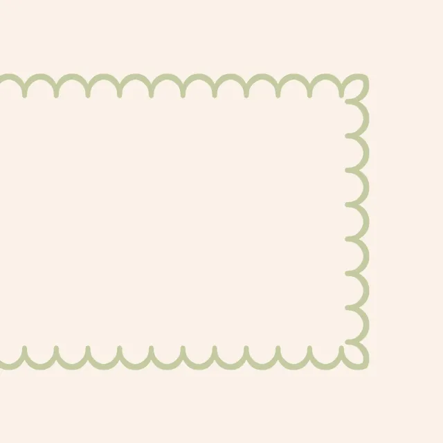 Tischset Scandi Folk Blumen Grün