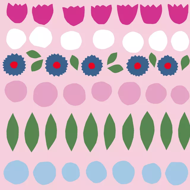 Bankauflage Pattern Fleur rosa