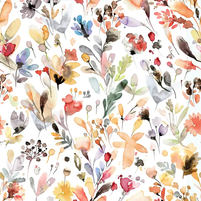 Tischdecke Rustikal Wild Blumen Orange