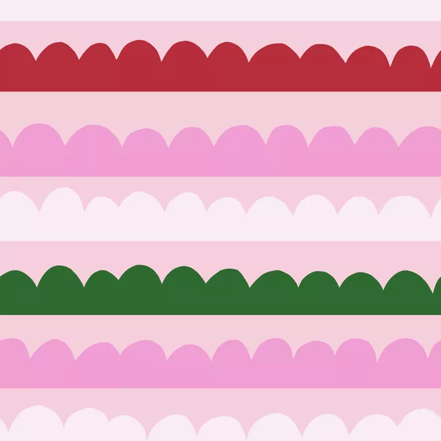 Sitzkissen Wintermuster auf pink