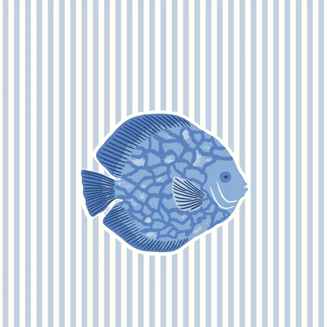 Bodenkissen Blue summer fish