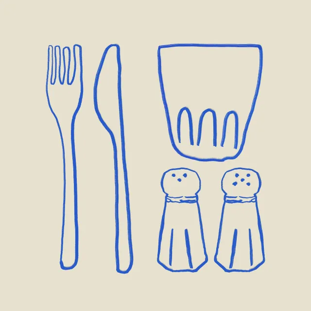 Servietten Kitchen Utensils Outline