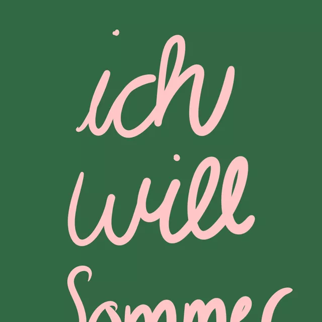 Kissen Ich will sommer grün