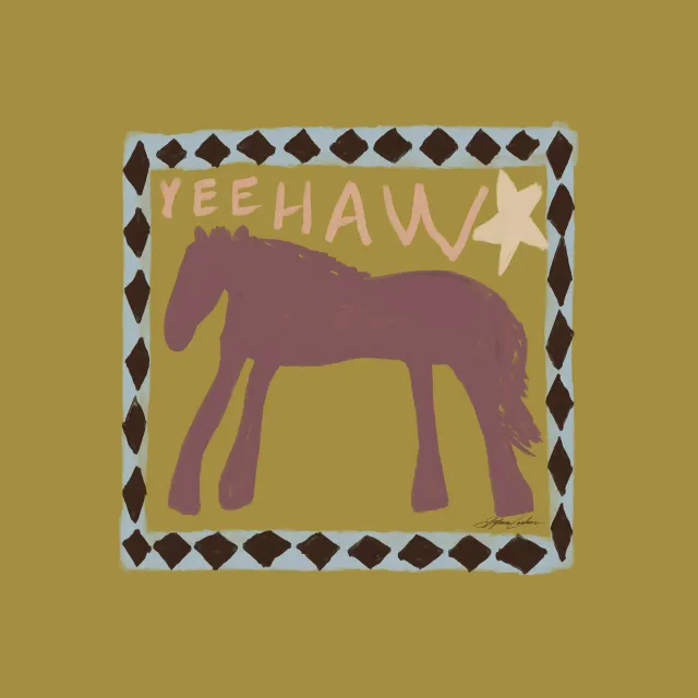 Kissen Yeehaw Horse