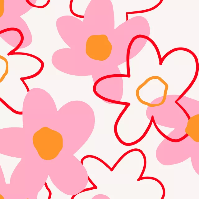 Kissen Spring Flower Pattern Pink