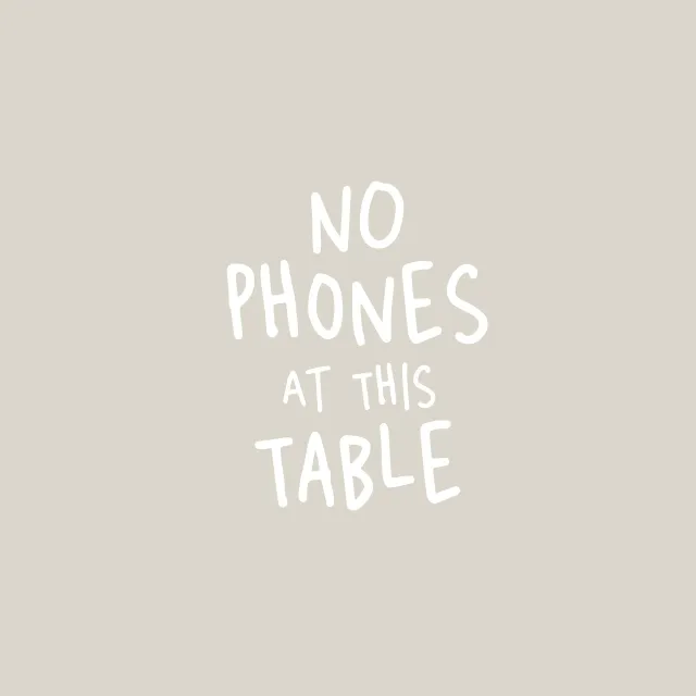 Tischläufer Kein Handy Am Tisch Beige