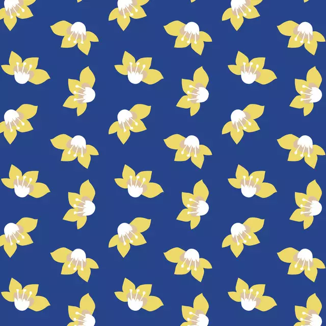 Bankauflage Muster Gelbe Blume