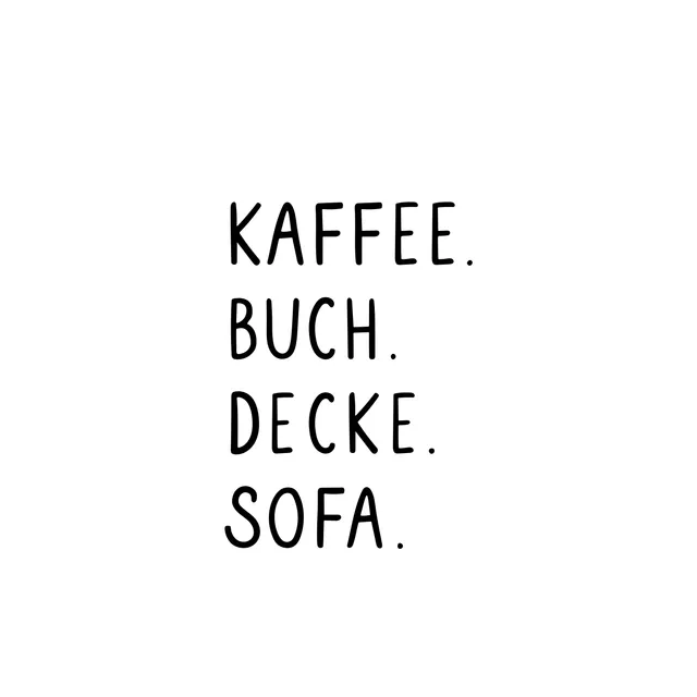 Geschirrtuch Kaffee Spruch Schwarzweiß