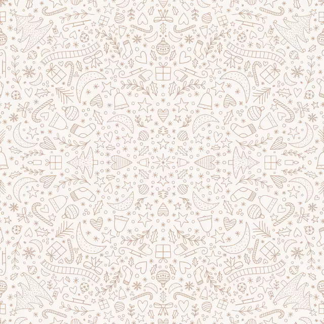 Tischdecke Winter Icons light brown beige