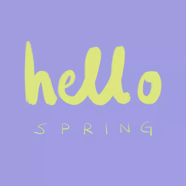 Kissen Hello Spring Lila