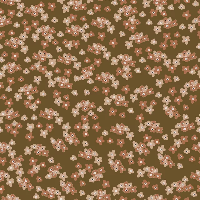 Kissen Rose Flowers Khaki