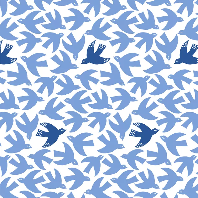 Tischset Blue Bird pattern