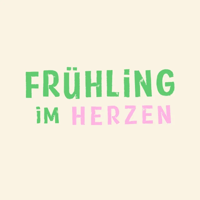 Kissen Fruehling im Herzen gruen