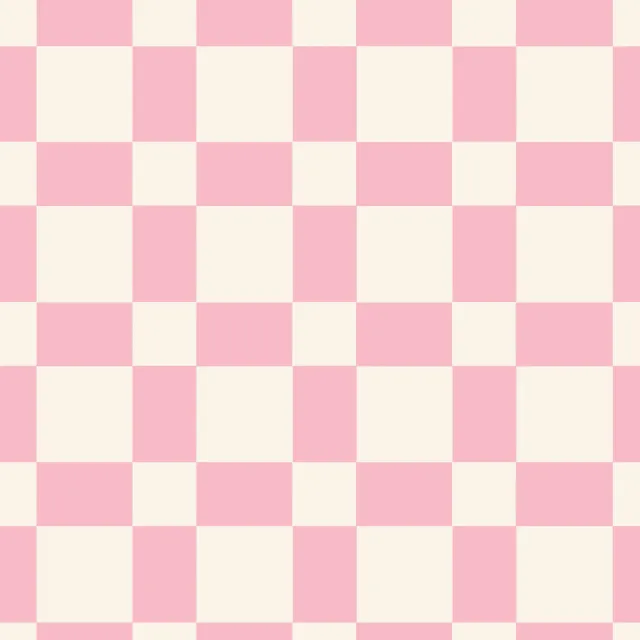 Dekovorhang Rosa weiß Karo