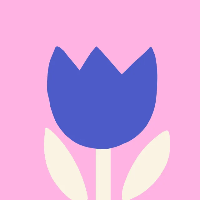Servietten Blaue Tulpe