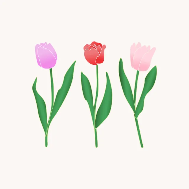 Servietten Spring Tulips