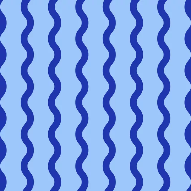 Tischläufer Wellenlinien blau