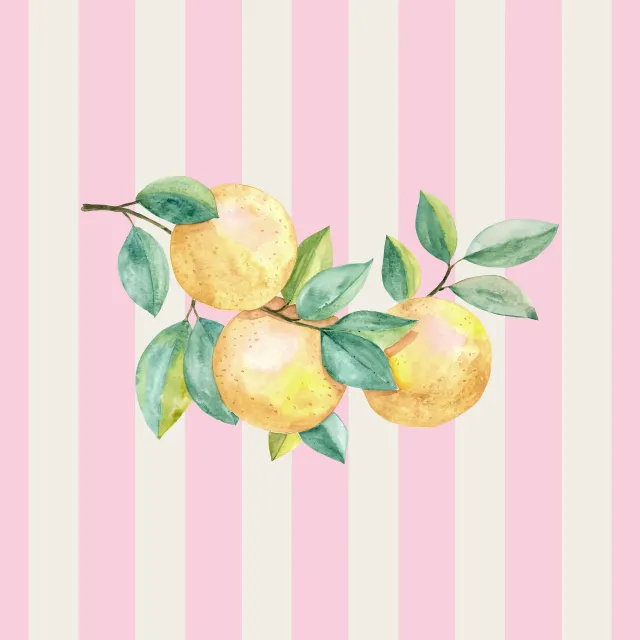 Servietten Orangen rosa Streifen